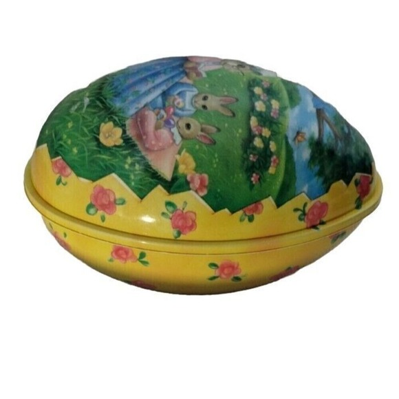 Ullman Co. Bunny Family Egg Container Easter Decor Spring Yellow - Picture 3 of 8